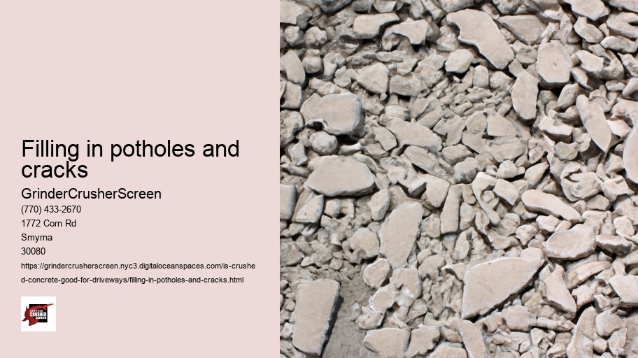 Filling in potholes and cracks